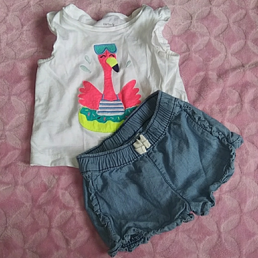 Two piece denim short set